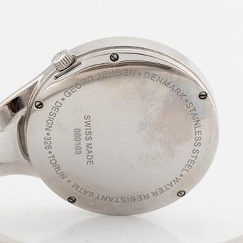 Georg Jensen, Vivianna, "Hammered Sterling Silver Dial", design Torun Bülow-Hübe, armbandsur, 33 mm.