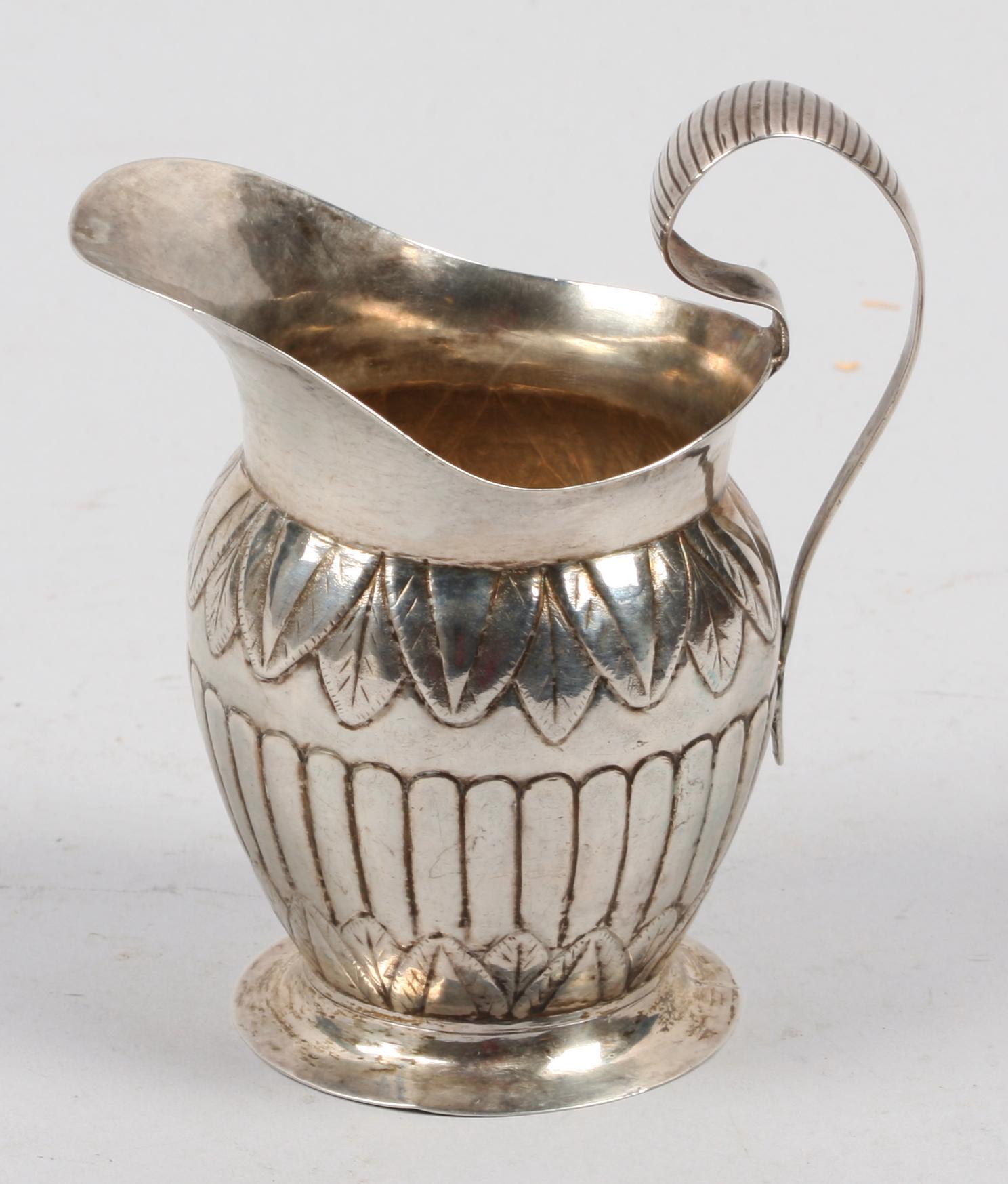 GRÄDDKANNA, silver. Johan Erik Åhlén, Sala 1857.