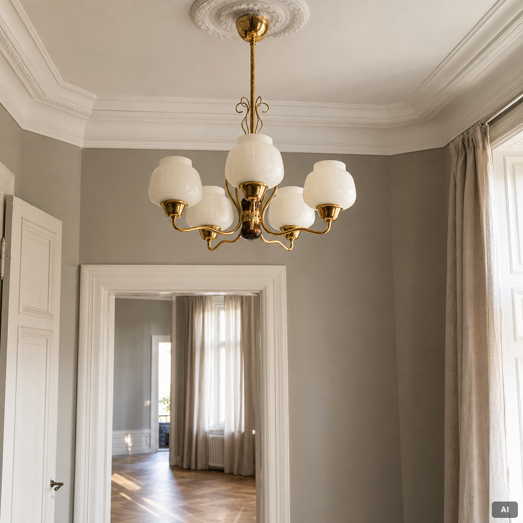 Ceiling lamp, Swedish Modern, 1940s.