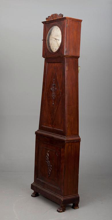 A LONGCASE CLOCK.