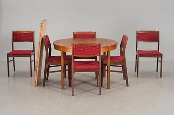 BORD samt STOLAR, 6 st, Sverige. 1960-tal.