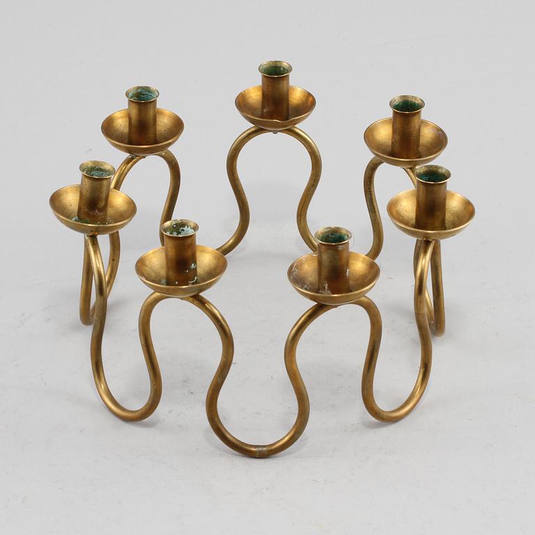 LJUSSTAKE, mässing, "Arvika", firma Svenskt Tenn, 1900-talets andra hälft.