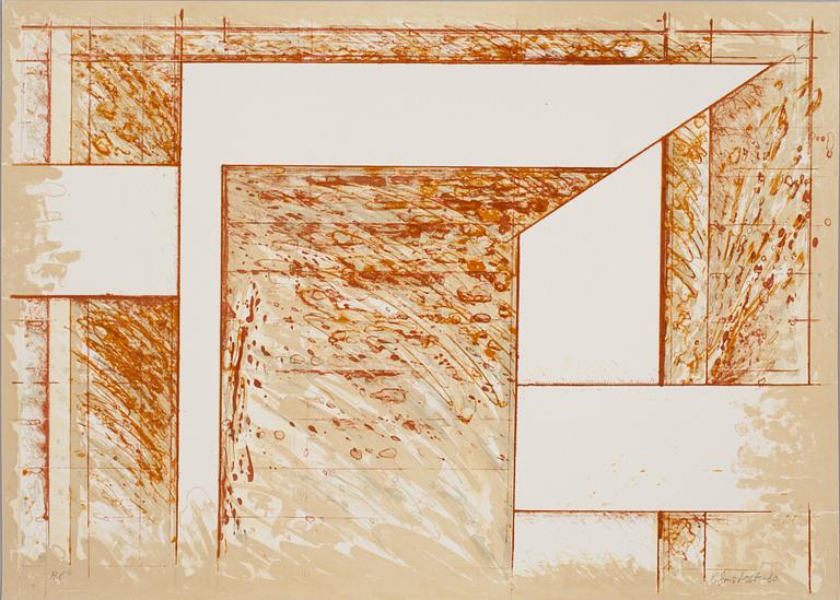 FÄRGLITOGRAFIER, 3 st i mapp. Sign o numr HC.