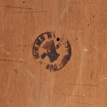 Lars Henning Boman, tillskrivna, Man med mineralhacka & Kvinna med kramsfåglar.