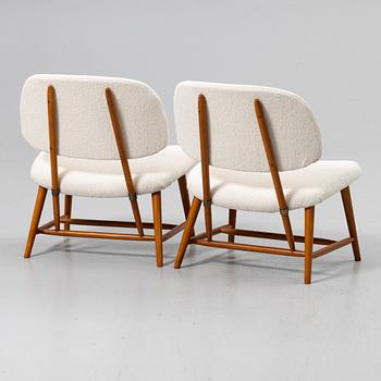 Alf Svensson, Armchairs, a pair, TeVe, Bra bohag. Studio Ljumgs industrier, Malmö, 1950s.