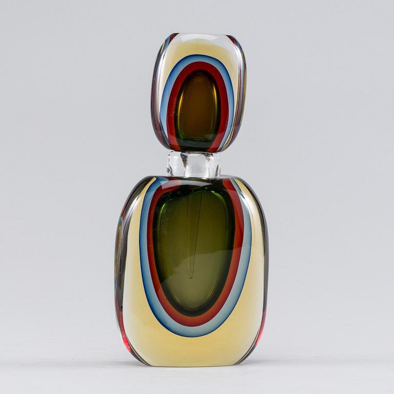 A Michele Onesto glass flacon for Vetreria.