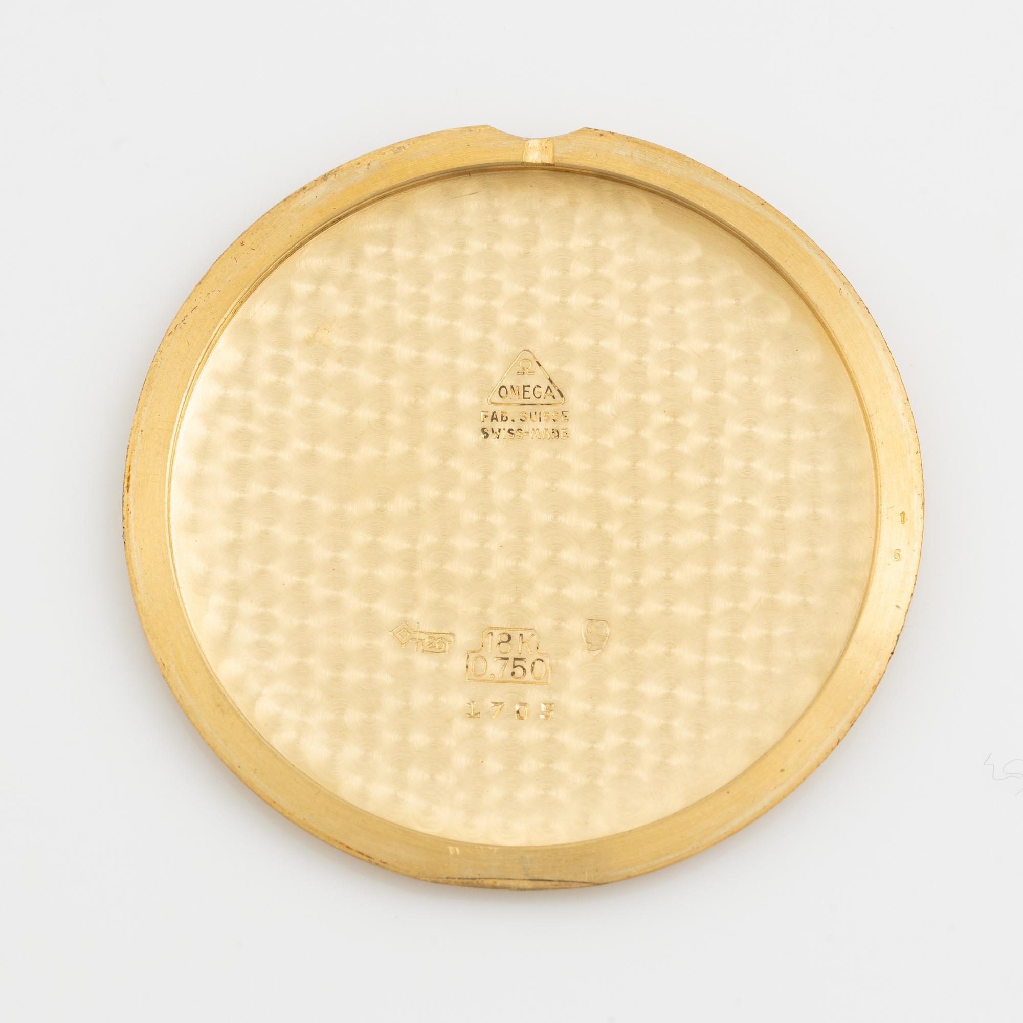 Omega, pocket watch, 18K gold, 43 mm.