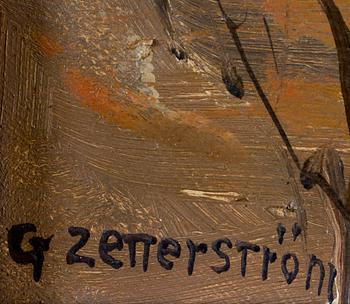 GUNNAR ZETTERSTRÖM, olja på pannå. Sign.