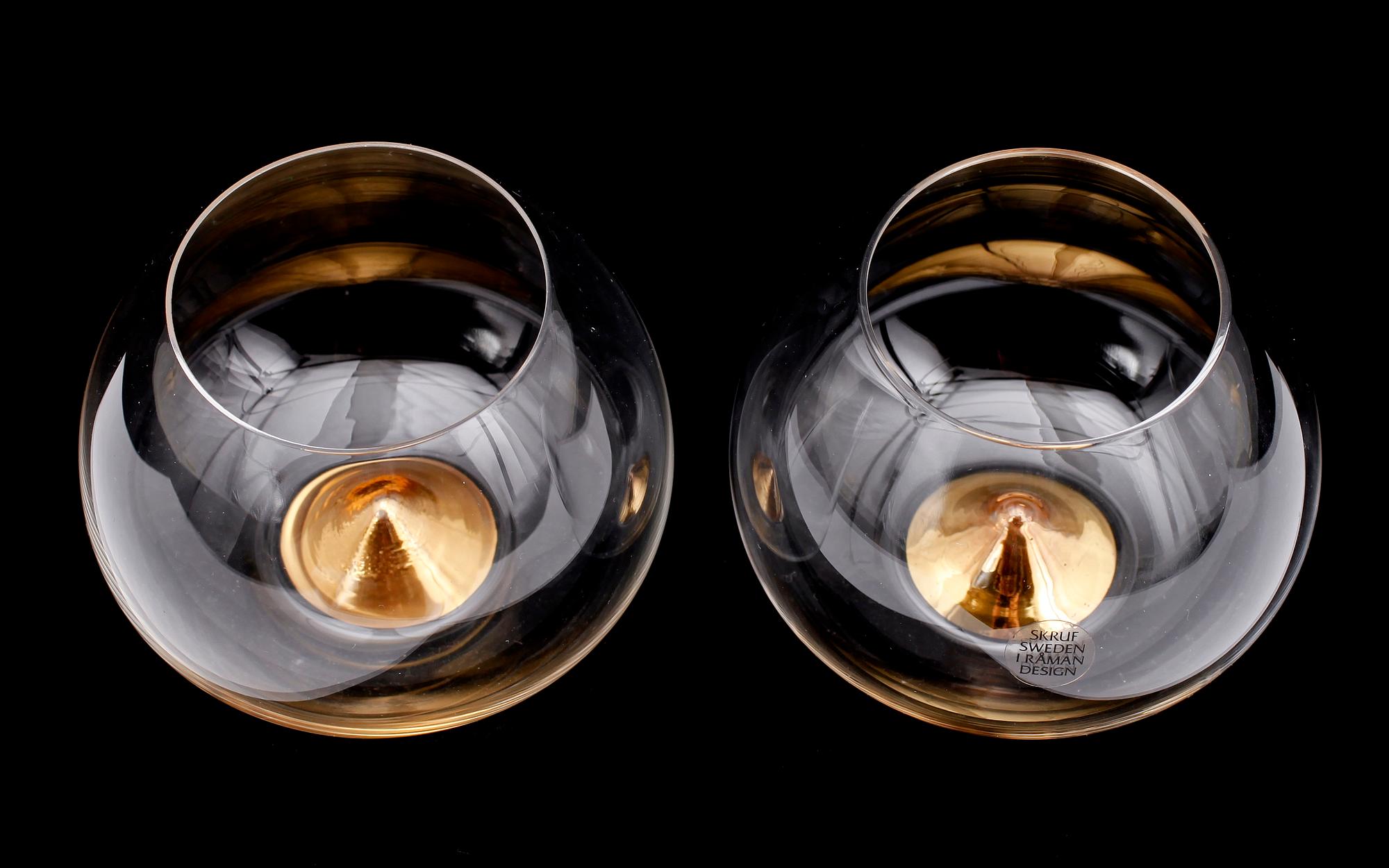 KONJAKSGLAS, 6 st, glas, Ingegerd Råman, Skruf.