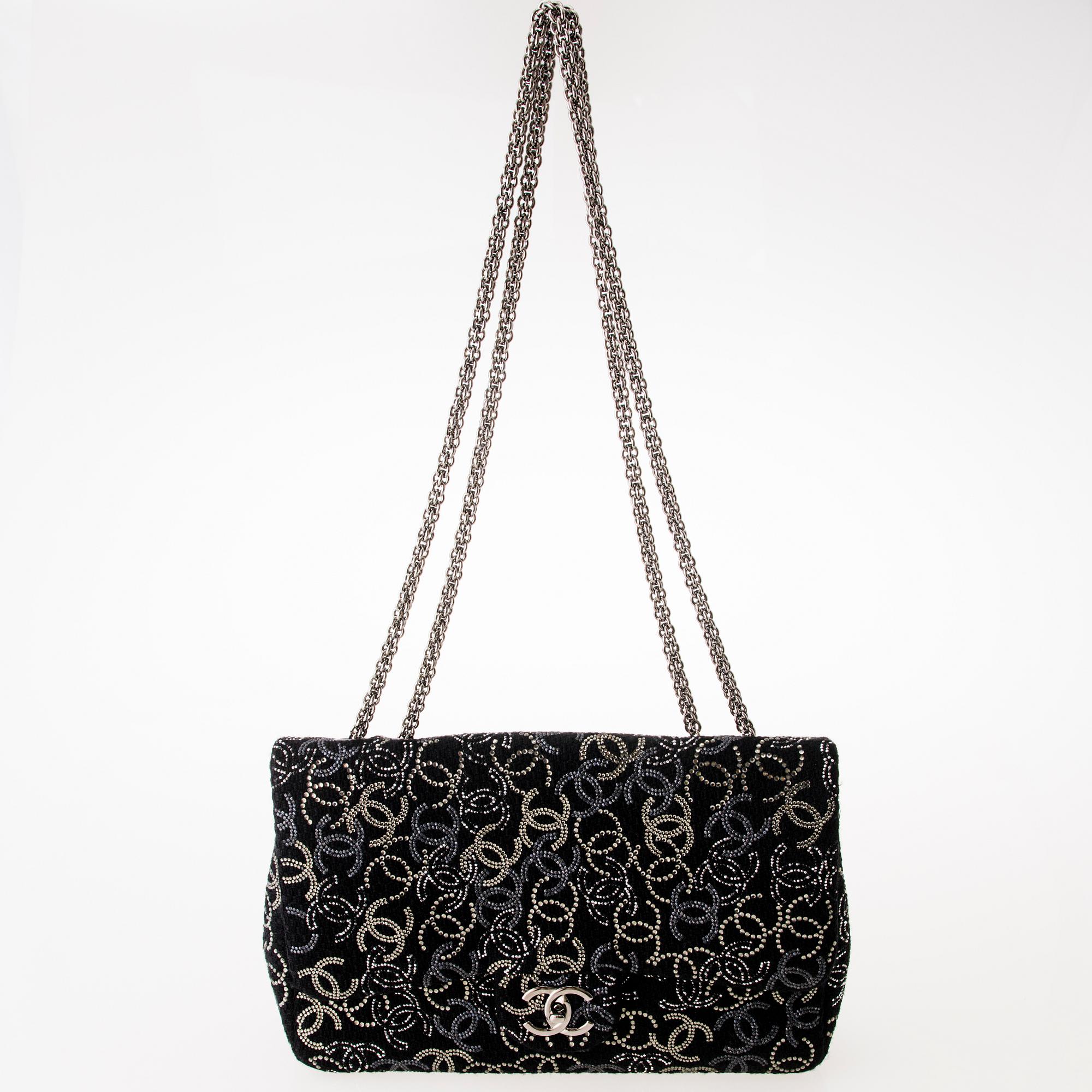 CHANEL Paris Shanghai Jumbo Strass Flap Bag.