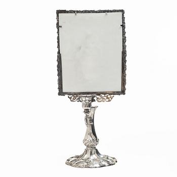 Christian Hammer, a silver liophane-screened reading-candlestick, Stockholm 1864.