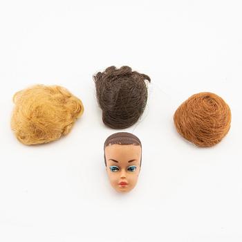 Barbie dolls, 2 pcs, vintage, "Bubble cut", clothes, accessories, and Barbie wardrobe.