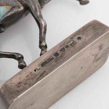 Bordsdekorationer och berlocker, silver, 9 delar.