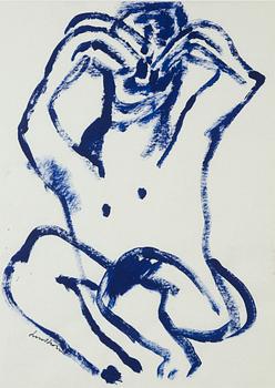 Bengt Lindström, acrylic on paper, signed.