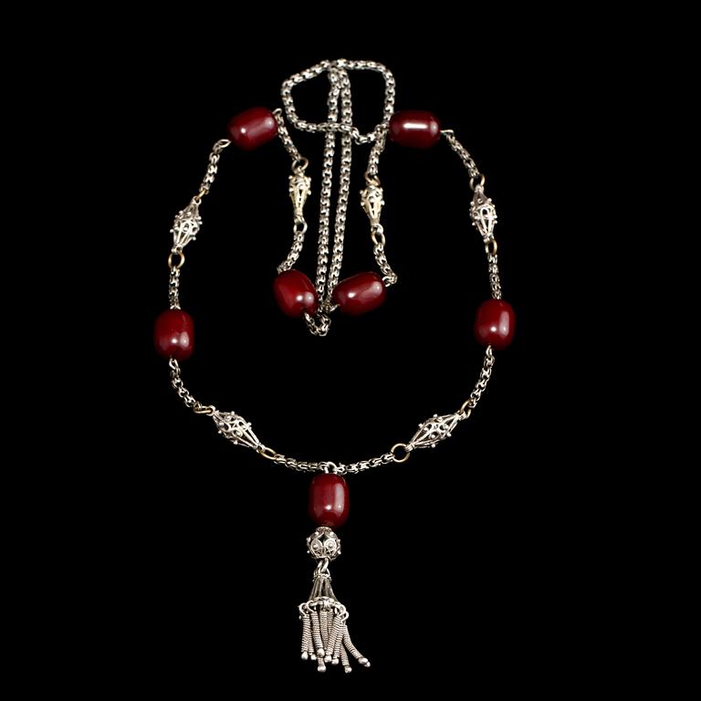 COLLIER, silver, troligtvis Ryssland, 1900-tal.