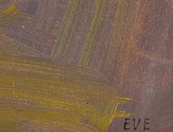 Eve Eriksson, oil on panel, signed.