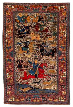 396. A Kashan 'Mohtasham' rug, c. 211 x 139 cm.