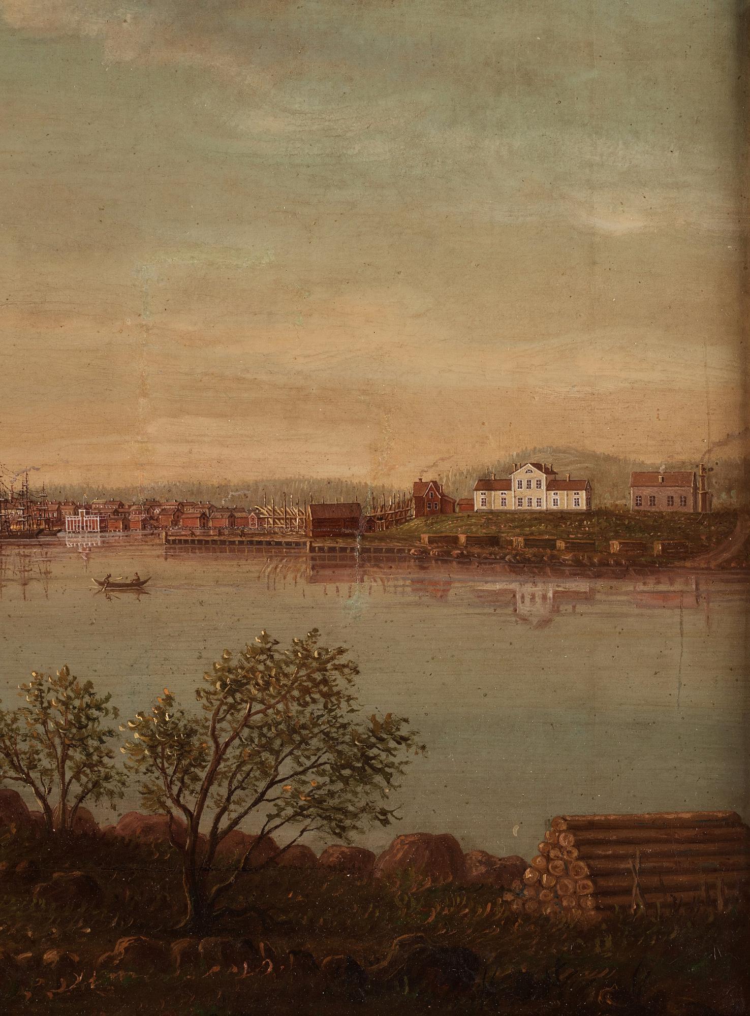 Albert Blombergsson, Vy över Hudiksvall från sydöst.