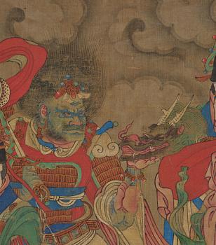 A Daoist painting of the lords and officials of hell by an anonymous artist, Qing dynasty, 18th/19th century.
