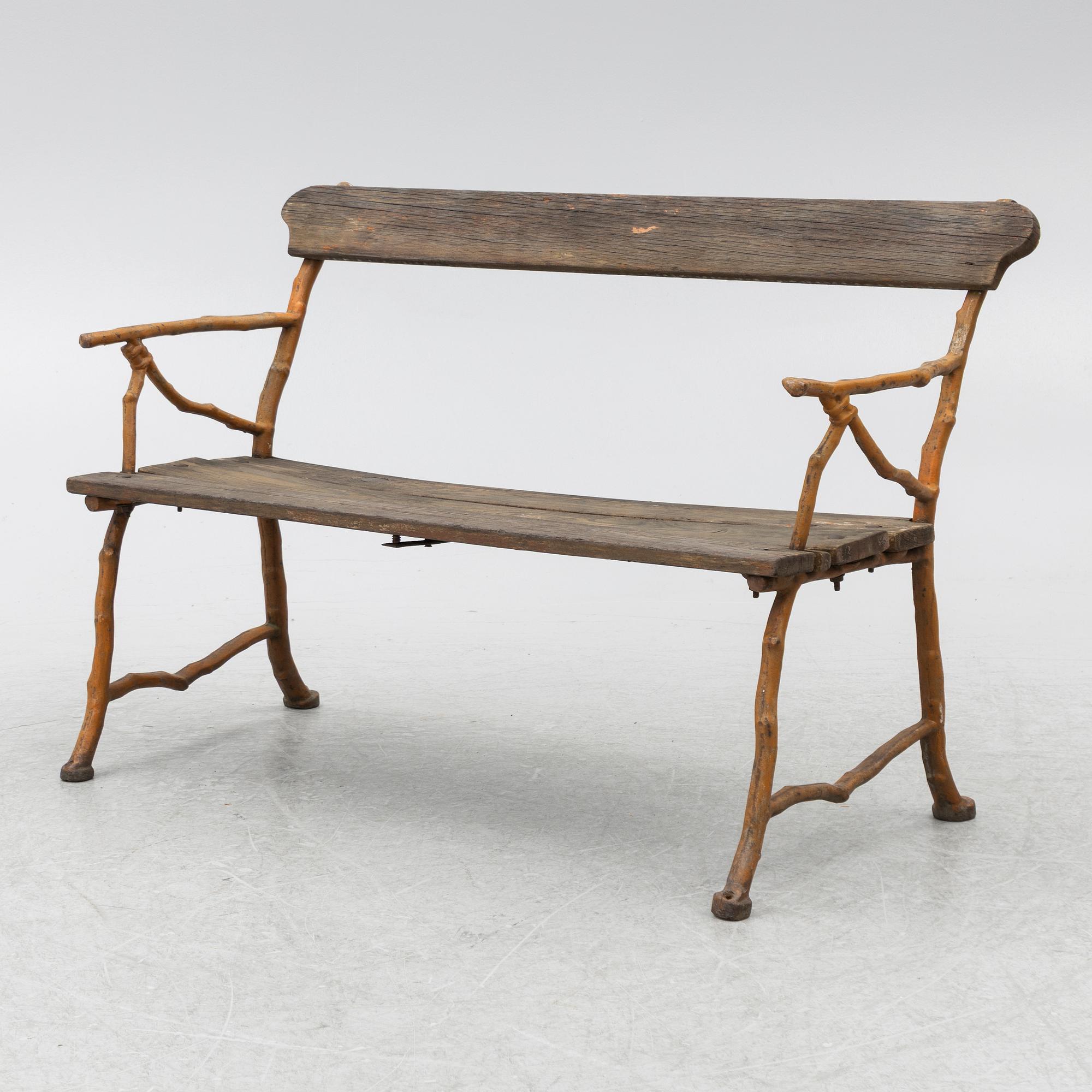 A garden sofa, Bolinders workshops, Stockholm, circa 1900.