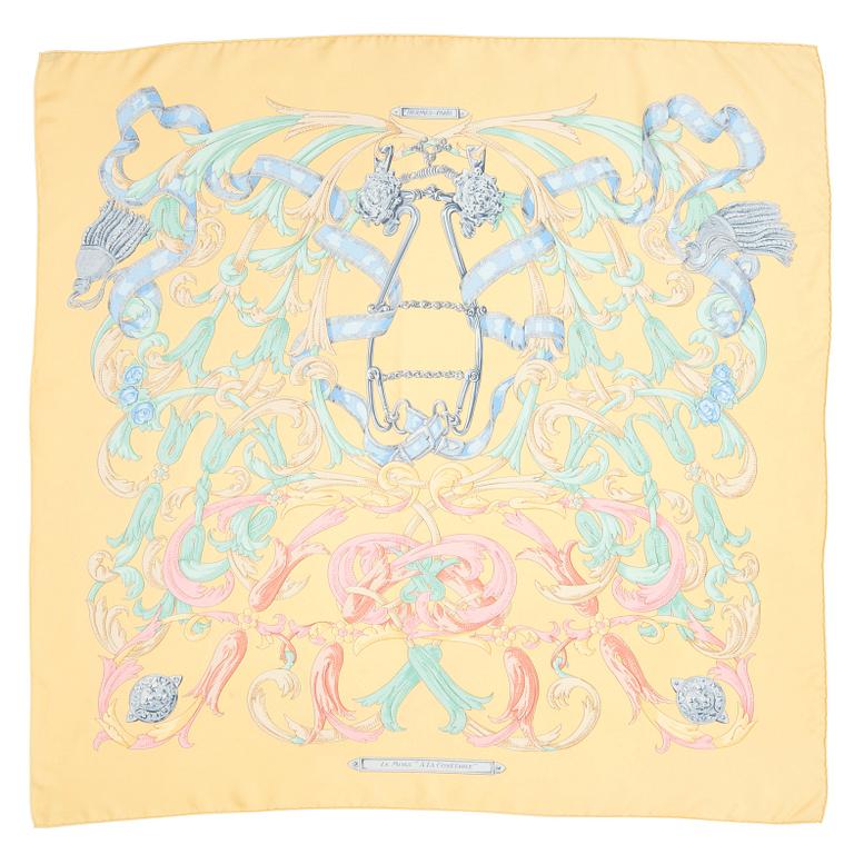 HERMÈS, a silk scarf, "Le Mors "A La Conétable"".