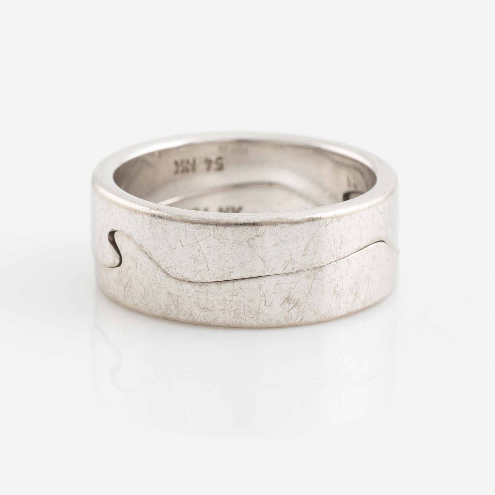 18K white gold "Fusion" two rings, Nina Koppel.