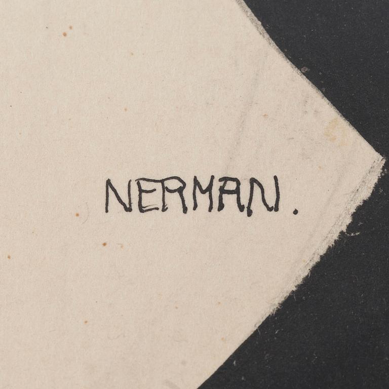 EINAR NERMAN, tusch, signerad.