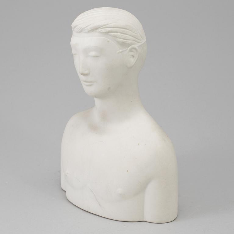 STIG LINDBERG figurin i parian, "Mannen med masken", Gustavsberg 1970-tal. Modellen formgiven 1944.