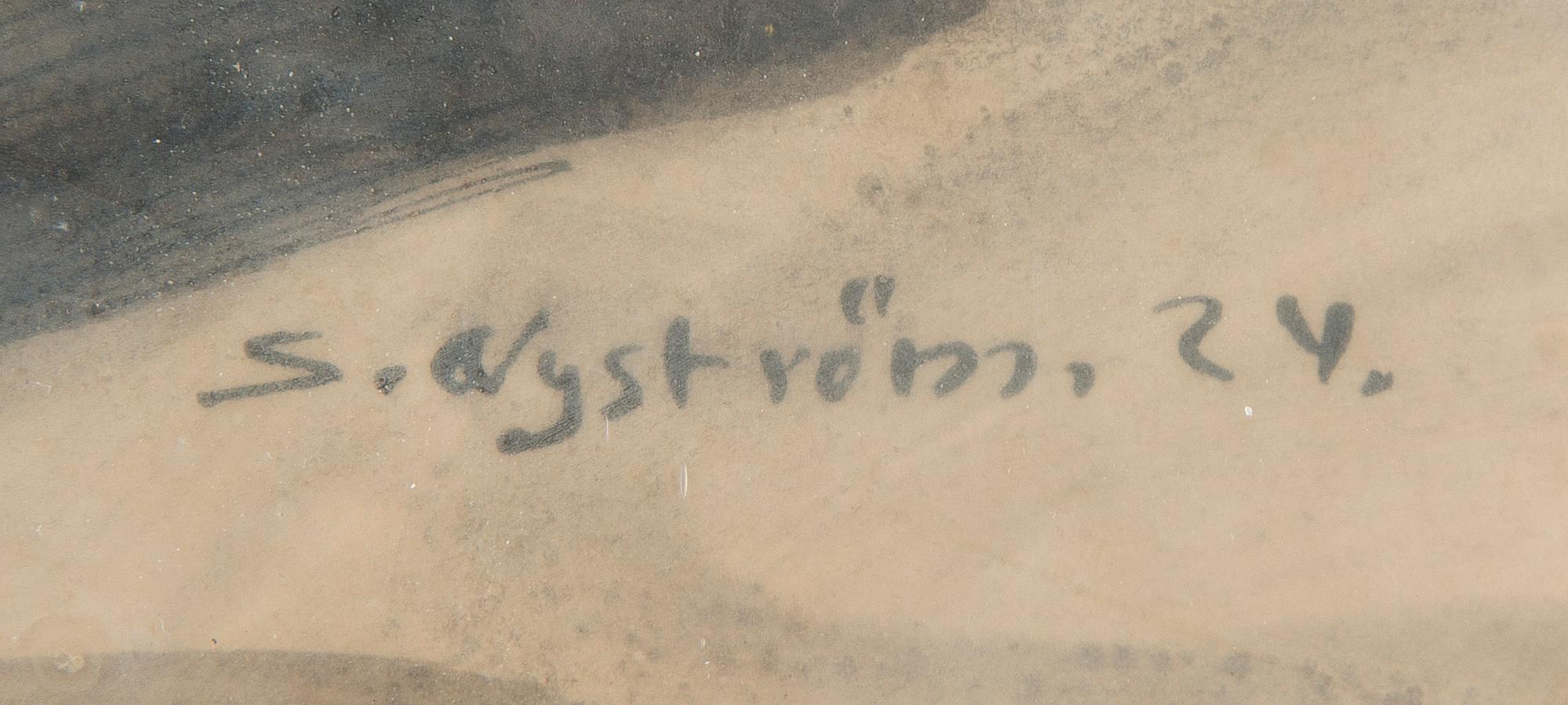 SVEN NYSTRÖM, indian ink, watercolour, signed and dated -24.