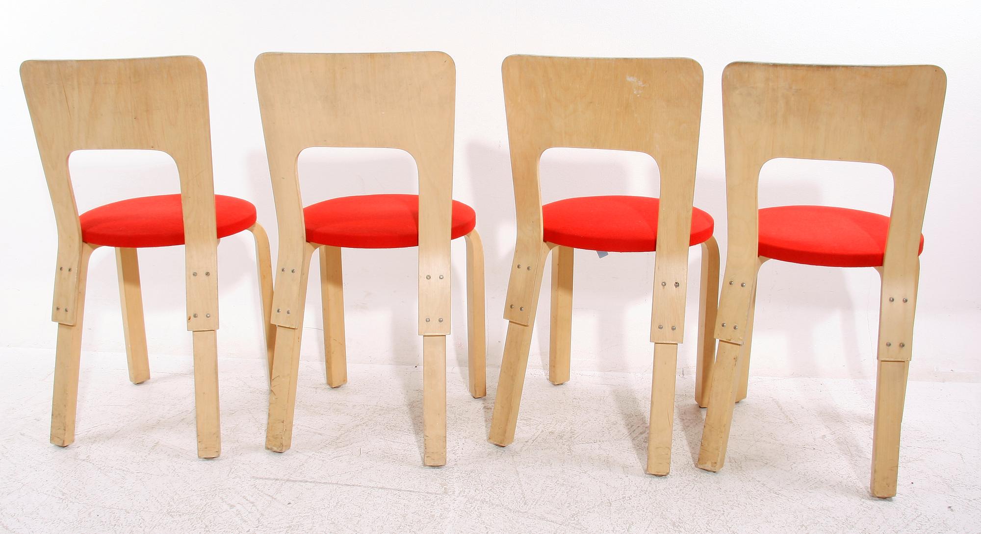 BORD samt STOLAR, 4 st. Alvar Aalto, Finland.