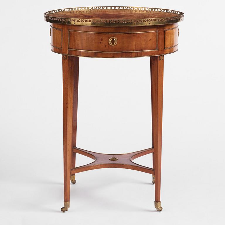 A late Gustavian mahogany table, Stockholm, late 18th century.