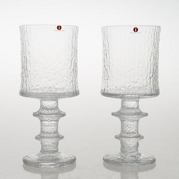 TIMO SARPANEVA, set of eight 'Juhlalasi' 2140 drinking glasses for Iittala.