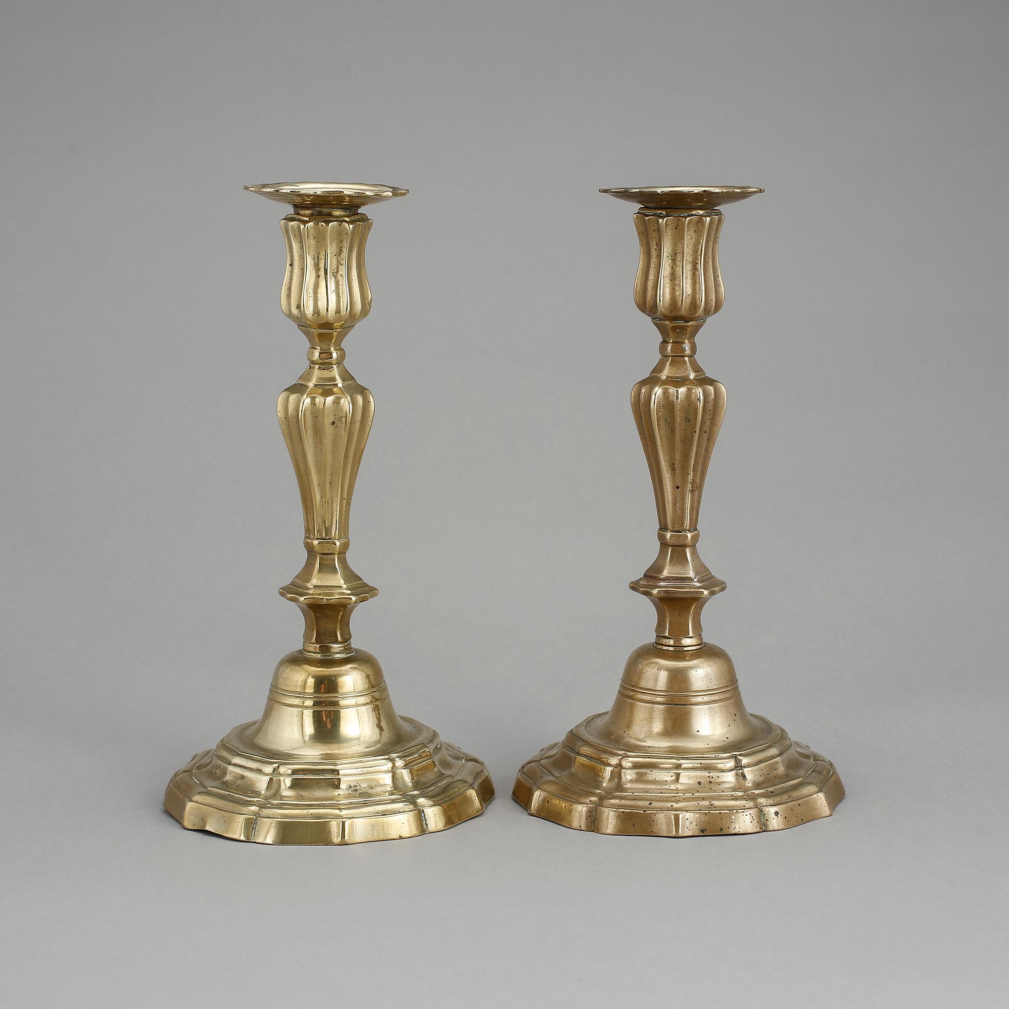 LJUSSTAKAR, ett par, Louis XV (1700-talets mitt).