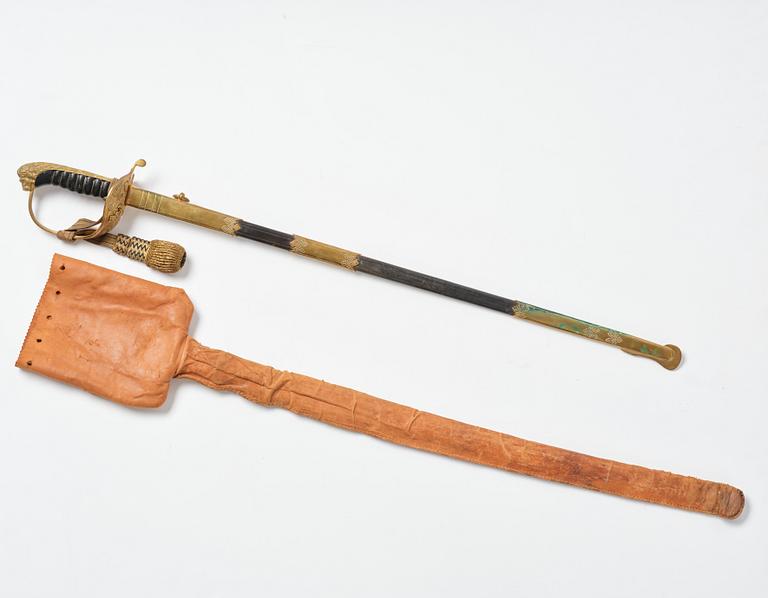 Sabel svensk, m/1915 för sjöofficer, med balja.