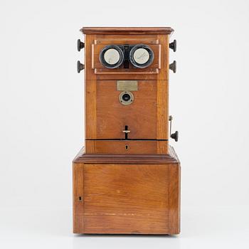 Stereoskåp, omkring 1900.