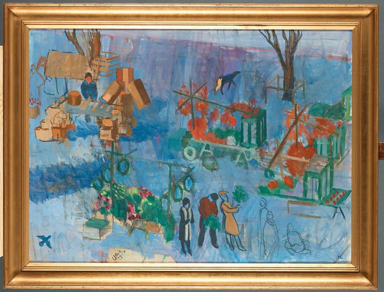 Hilding Linnqvist, HILDING LINNQVIST, oil on canvas, Signed HL. Executed in the 1930s.