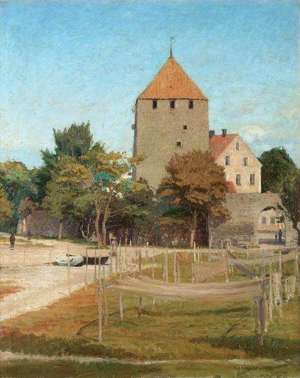 Herman Lindqvist, View over Kruttornet and Fiskarporten, Visby.