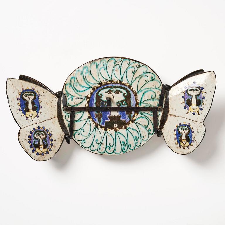 Birger Kaipiainen, a glazed stoneware wall sculpture, Rörstrand, Sweden, 1950s.