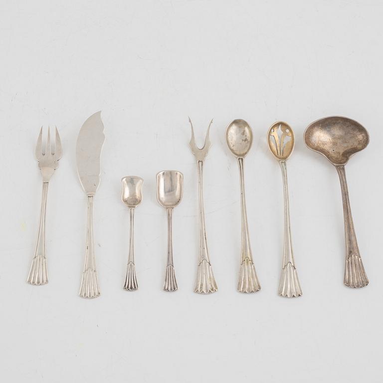 Bestickservis, 143 delar, silver, Portugal, efter 1933, silver 833.