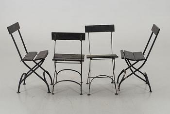 A SET OF 4 SIMILAR GARDEN CHAIRS, first half of 20th century.