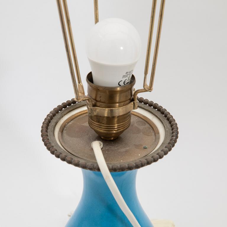 Table lamp, porcelain, first half of the 20th century.