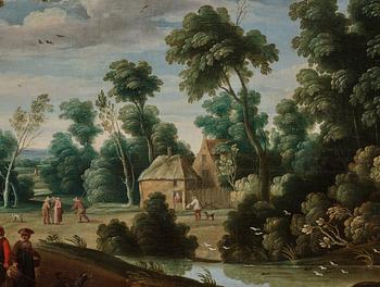 Pieter Snayers, Figures and horsemen outside the village.