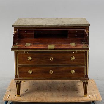 A late Gustavian late 18th century writing commode.