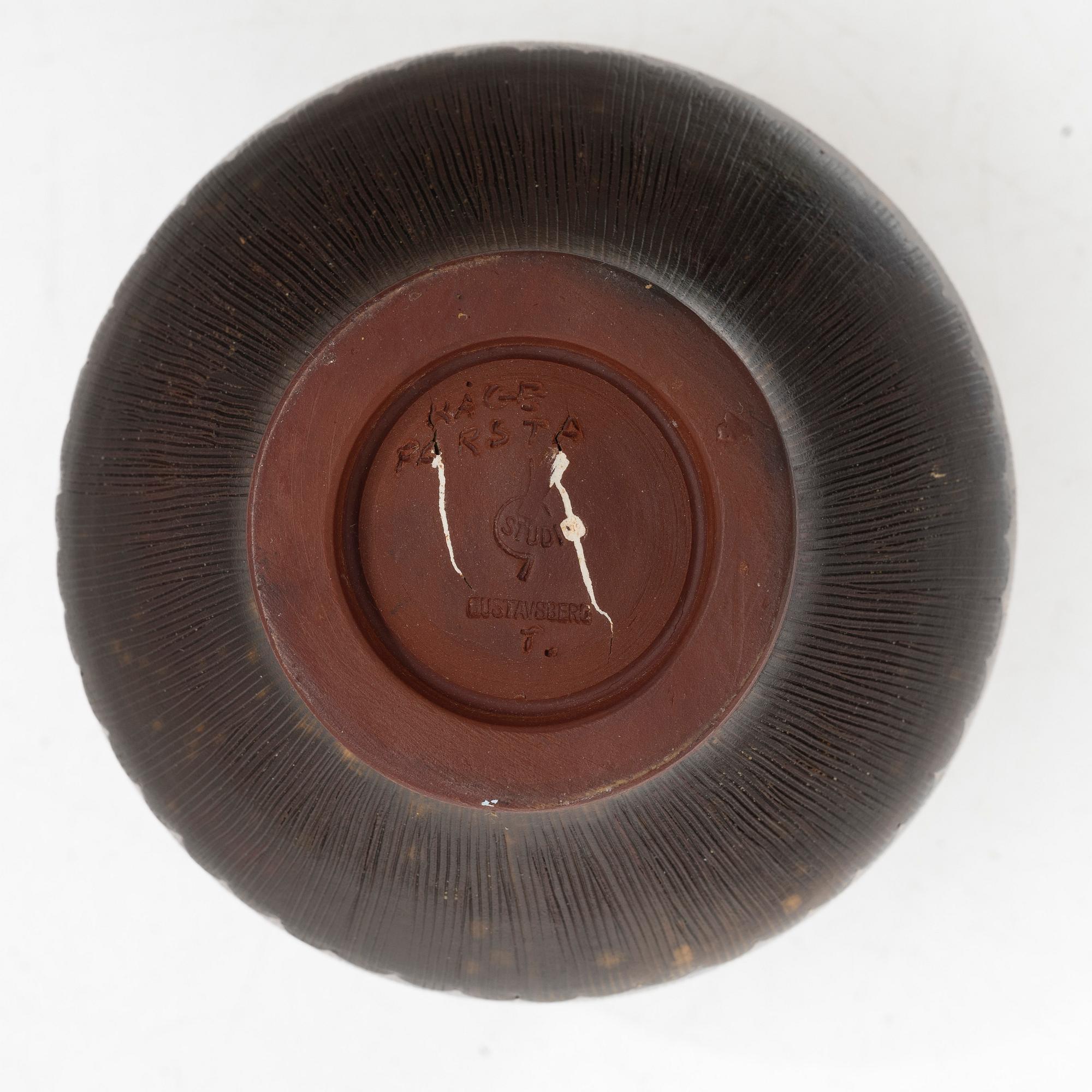 Wilhelm Kåge, a stoneware Farsta vase, Gustavsberg Studio, Sweden 1950.