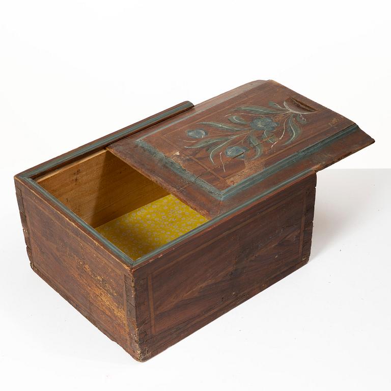 Light box, folk art, dated 1849.