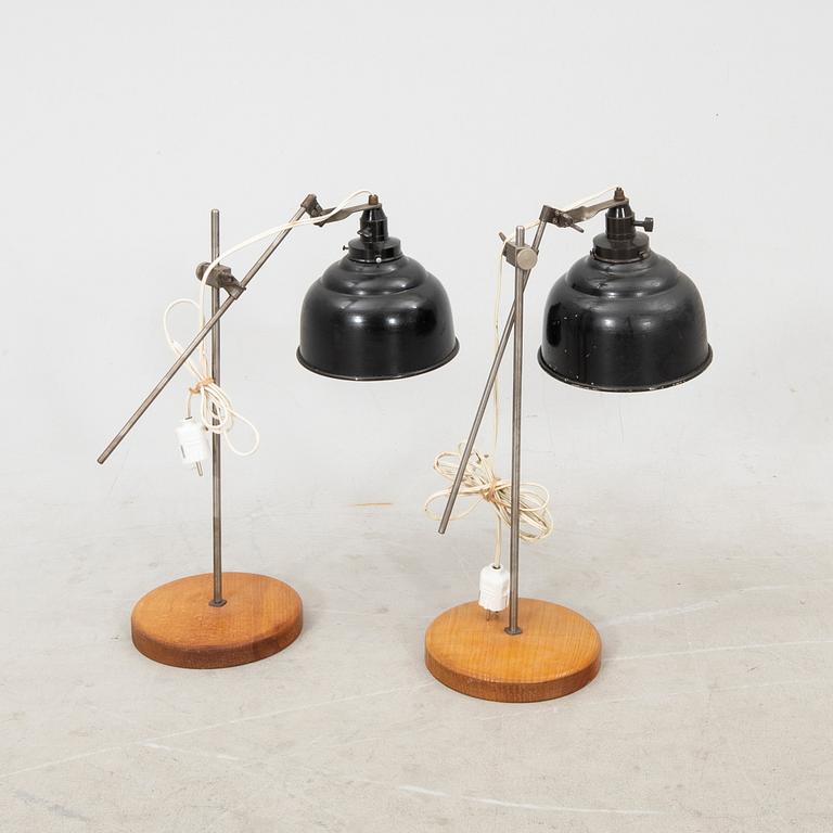 Industrial lamps, a pair possibly Germany, first half of the 20th century.