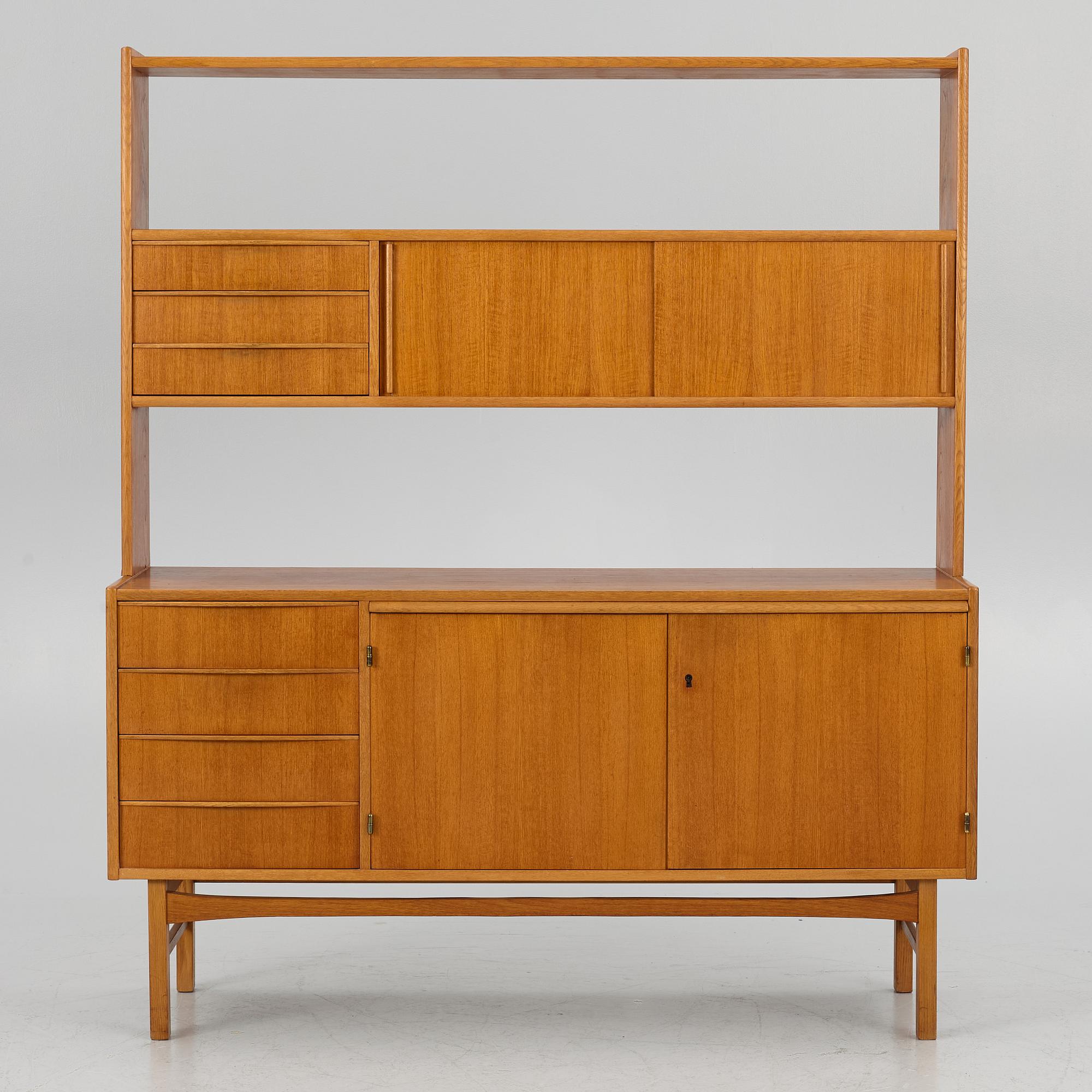 A 1960's/70's two-part bookcase.