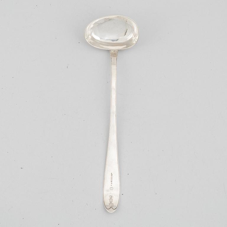 A Swedish silver soup ladle, mark of Jacob Möller, Malmö 1814.