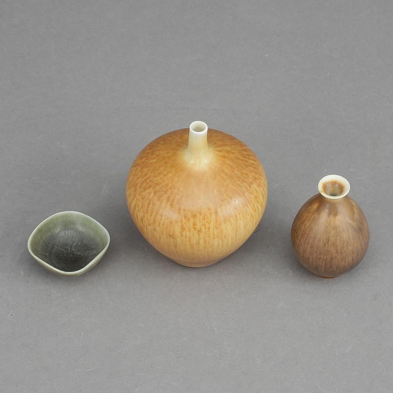 MINIATYRER, 3 st. Berndt Friberg, Gustavsberg studio bl a 1966.