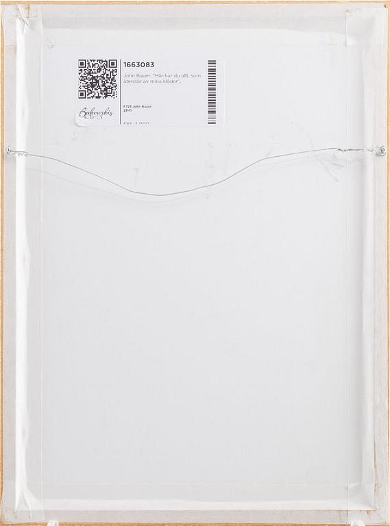 John Bauer, "Här har du allt, som återstår av mina kläder".